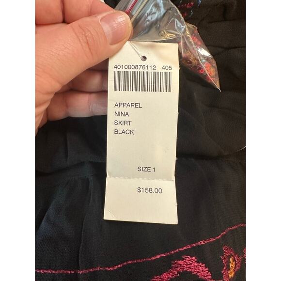 Chico’s Elastic Waist Maxi Skirt Size 1 (M/8) Beaded Sequin Embroidered Boho NWT - Picture 9 of 11